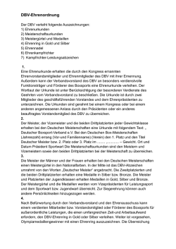 Ehrenordnung - Deutscher Boxsport
