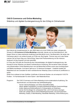 Flyer E-Commerce und Online-Marketing
