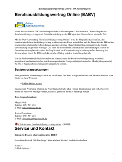 Berufsausbildungsvertrag Online: IHK Niederbayern