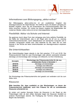Infoblatt abitur online 2016