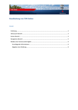 Handhabung von TIM Online