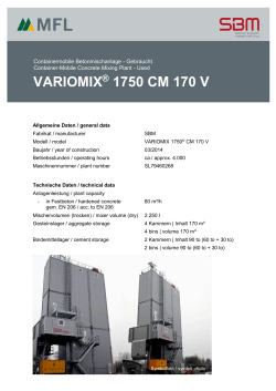 variomix 1750 cm 170 v - SBM Mineral Processing