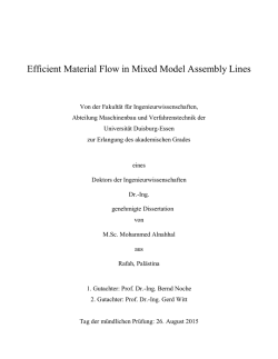 Efficient Material Flow in Mixed Model Assembly