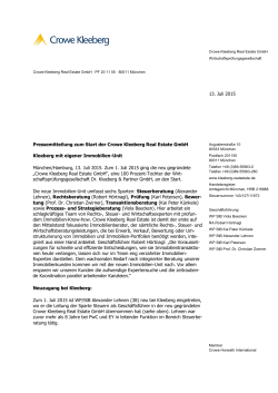 PDF 50 kB - Dr. Kleeberg & Partner GmbH