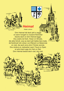 Pflege der Mundart - Heimatverein Vorst