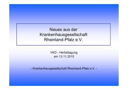 Neues aus der Krankenhausgesellschaft Rheinland