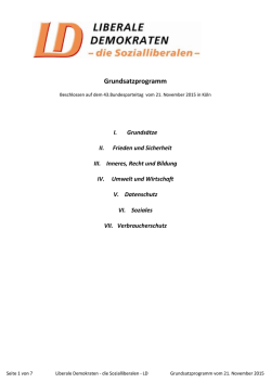 Grundsatzprogramm - Liberale Demokraten