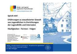 Erfahrungen zu sexualisierter Gewalt von Jugendlichen in