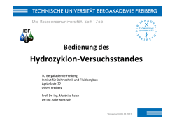 Hydrozyklon-Versuchsstandes