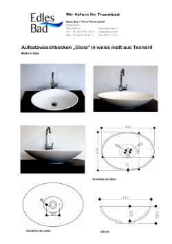 Massblatt Gioia-Becken