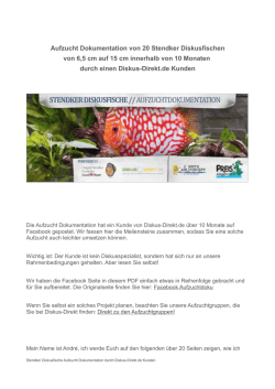haben wir die Aufzucht in einem 25-Seiten PDF f&uuml;r - Diskus