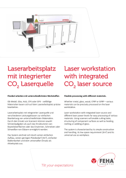 Laserarbeitsplatz mit integrierter CO Laserquelle Laser workstation