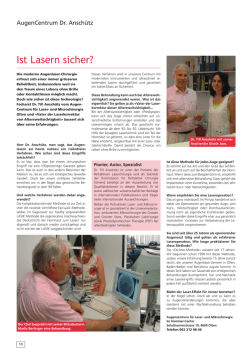 Ist Lasern sicher? - Prime-Vision