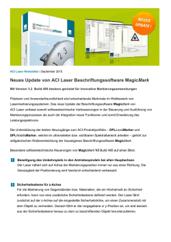 Neues Update von ACI Laser Beschriftungssoftware MagicMark