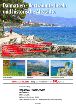 Dalmatien - Verträumte Inseln und historische Altstädte
