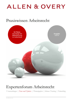Im Fokus: Grundz&uuml;ge der Mitbestimmung im
