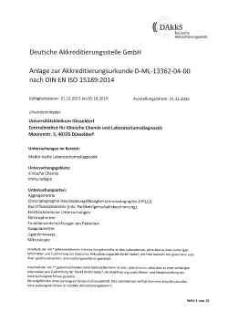 Anlage zur Urkunde (DAkkS, 21. Dezember 2015)