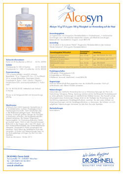 Alcosyn 10 g/57,6 g pro 100 g Flüssigkeit zur Anwendung auf der Haut