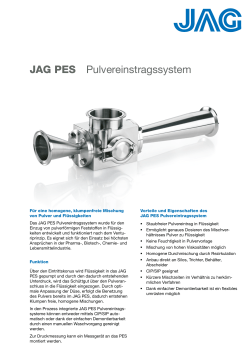 Produktflyer JAG PES Pulvereintragssystem