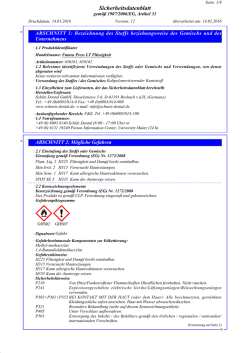 Sicherheitsdatenblatt
