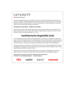 kaufmännische Angestellte (m/w)