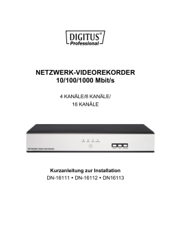 NETZWERK-VIDEOREKORDER 10/100/1000 Mbit/s