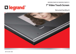7" Video Touch Screen