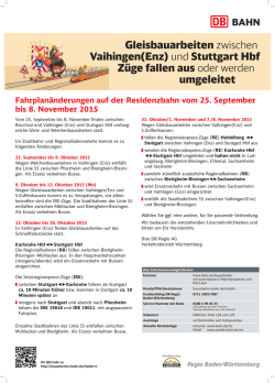 Gleisbauarbeiten zwischen Vaihingen(Enz)