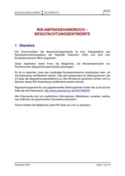 Handbuch - RIS - Bundeskanzleramt