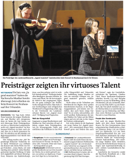 Preisträger zeigten ihr virtuoses Talent - St. Marien