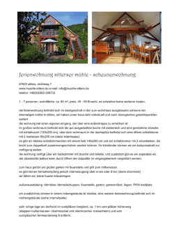 ferienwohnung sitterser m&uuml;hle