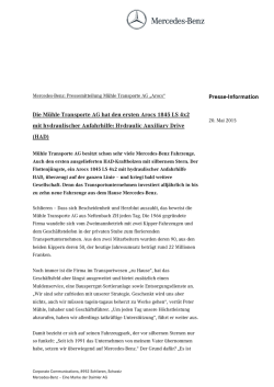 Mercedes-Benz Pressemitteilung