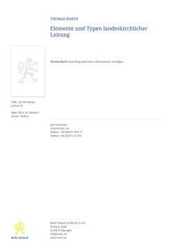 Elemente und Typen landeskirchlicher Leitung