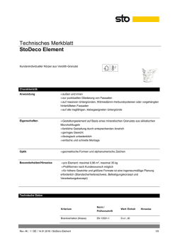 Technisches Merkblatt StoDeco Element