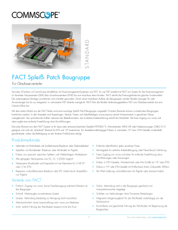 FACT Spleiss-Patch Baugruppe Product Sheet