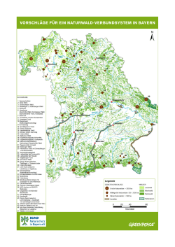 Karte: Vorschläge für ein Naturwald-Verbundsystem