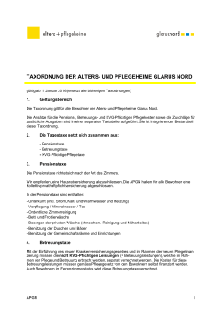 Taxordnung 2016 APGN - Alters- und Pflegeheime Glarus Nord