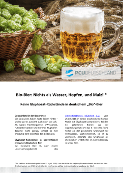 Bio-Bier - PCU Deutschland GmbH