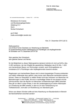 Landesbeauftragter Stellungnahme