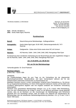 Betriebsanlagenverfahren V2