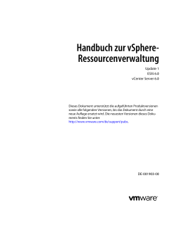 Handbuch zur vSphere-Ressourcenverwaltung - ESXi 6.0