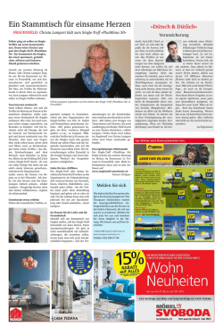 Ein Stammtisch f&uuml;r einsame Herzen