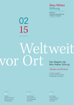 Magazin 02/2015 - Max Weber Stiftung