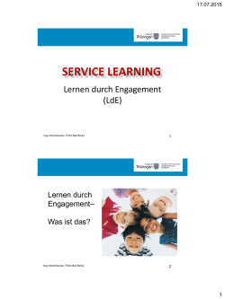 Lernen durch Engagement/Service learning