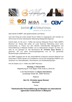 Herr Dr. Christian Ignaz Simmel - beim Global Partners Bayern eV