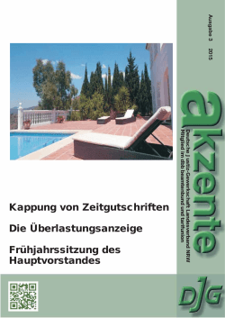 Ausgabe 3/2015 - Deutsche Justiz