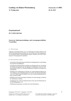 Drucksache 15/6961 - Landtag Baden W&uuml;rttemberg