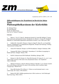 Plattenepithelkarzinom der Kieferhöhle - zm