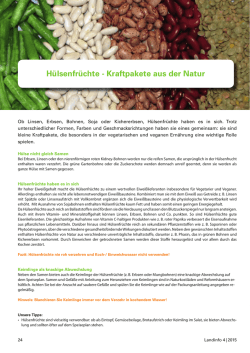 H&uuml;lsenfr&uuml;chte - Infodienst - Landwirtschaft, Ern&auml;hrung, L&auml;ndlicher