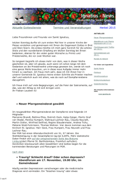 Ignatius-News Herbst 2015